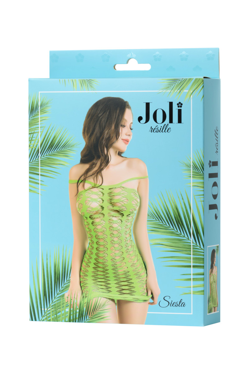 Платье-сетка Joli "Siesta", зелёное, S/M, арт. 45.175