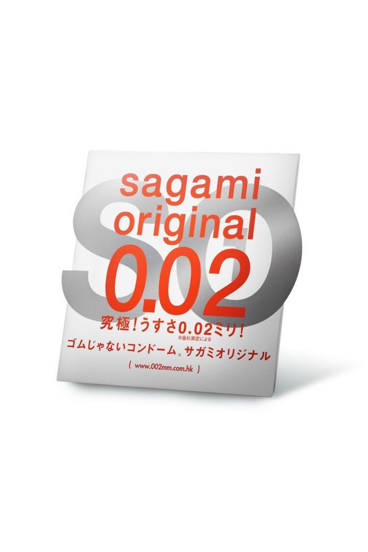 Презервативы Sagami "Original 0.02", ультратонкие, полиуретановые, 1 шт, арт. 11.141