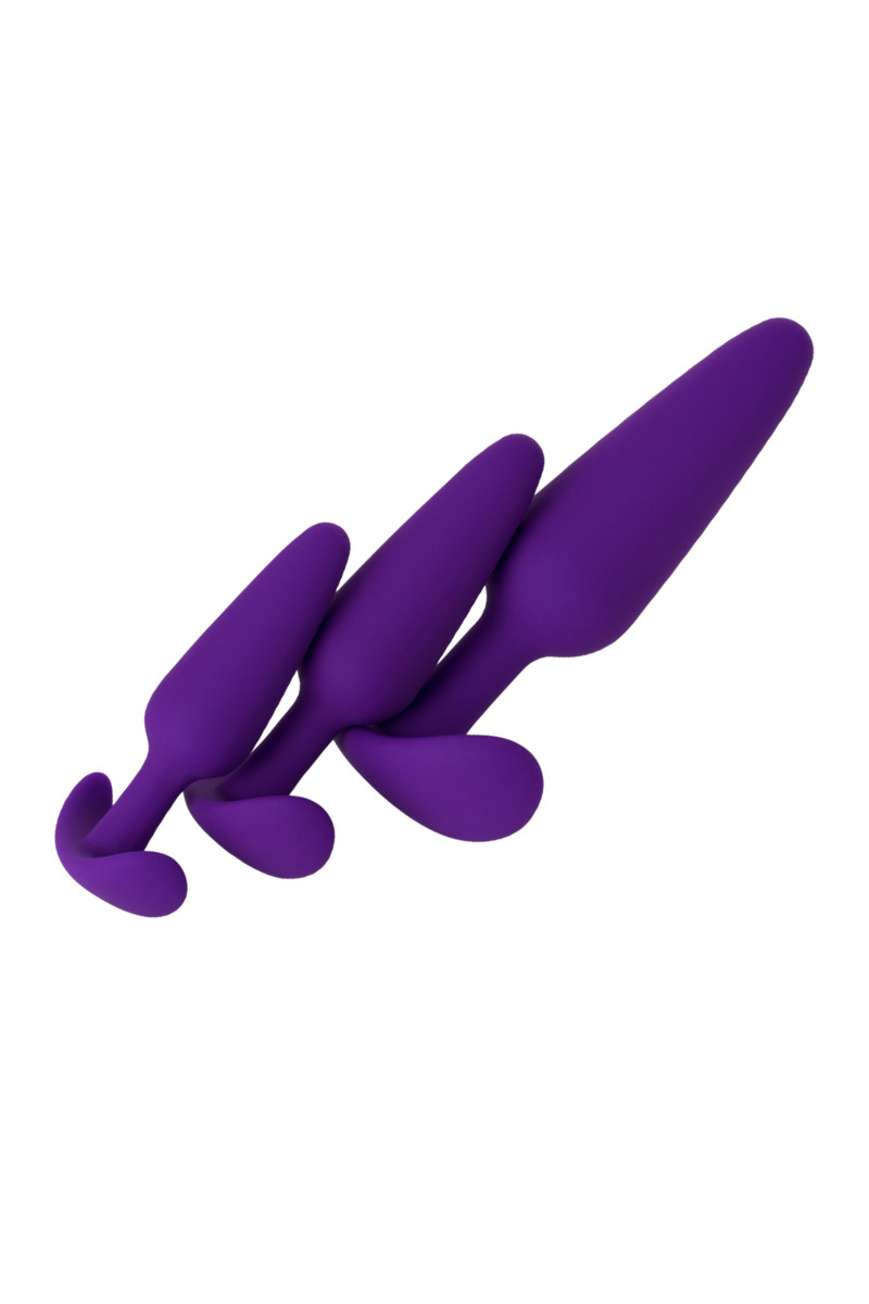 Набор анальных пробок "POPO Pleasure", фиолетовые, 3 шт, арт. 21.532