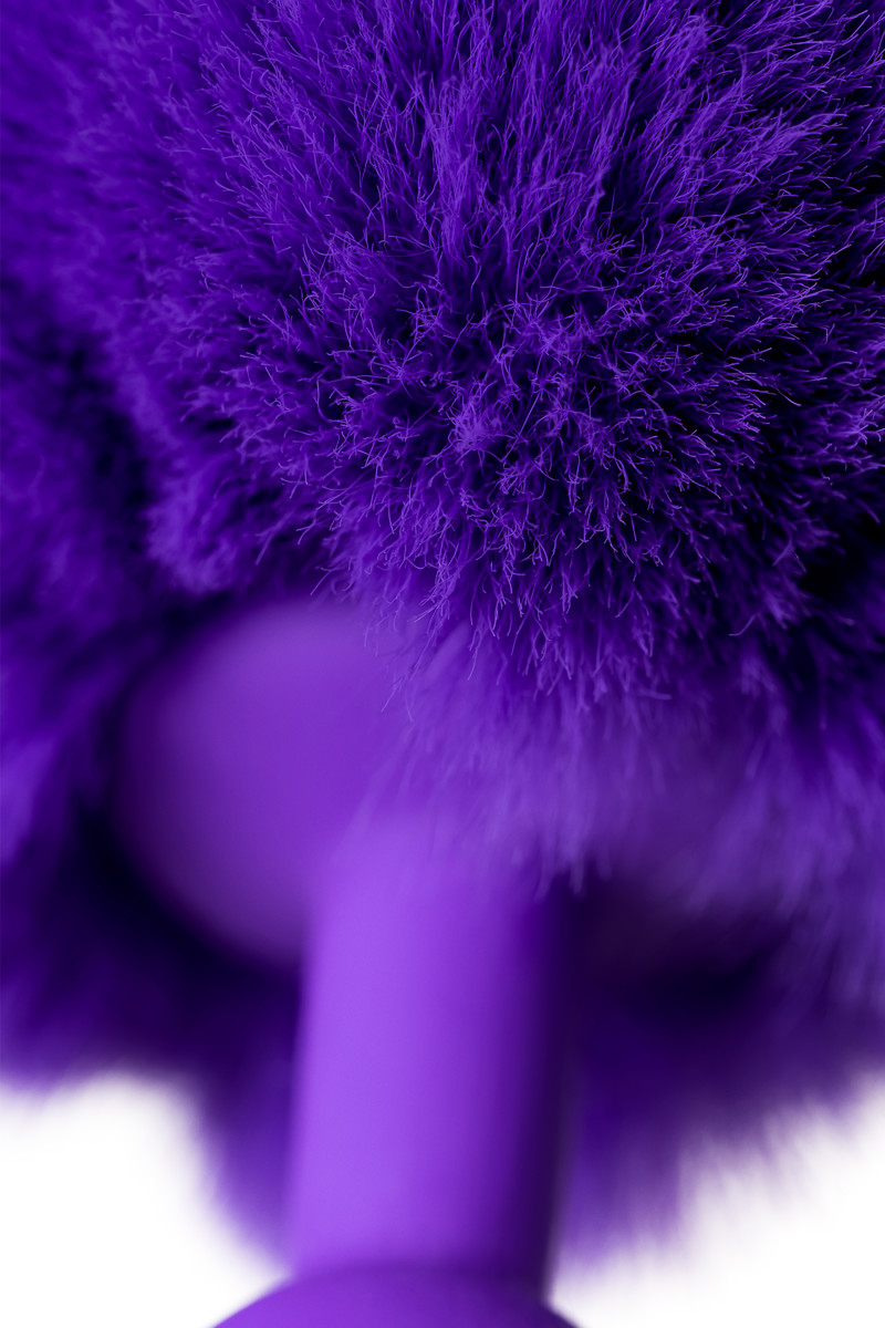 Анальная пробка с хвостиком "Сладкий зайчик", фиолетовая, арт. 21.708