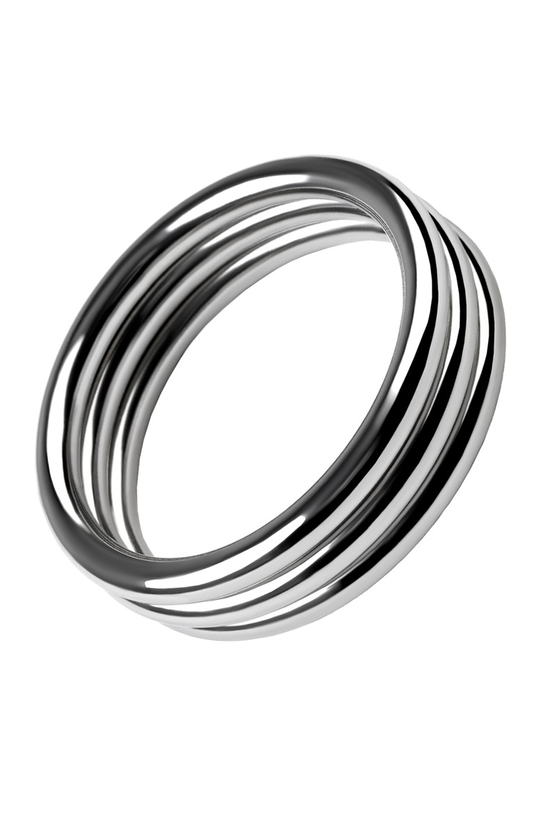 Эрекционное кольцо Toyfa Metal, серебристое, размер M, арт. 27.527