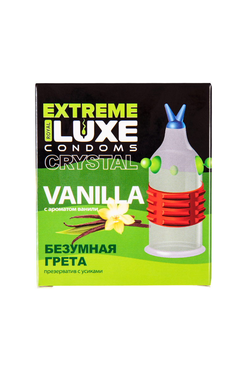 Презервативы Luxe Crystal Extreme "Безумная Грета", с ароматом ванили, 1 шт, арт. 11.276