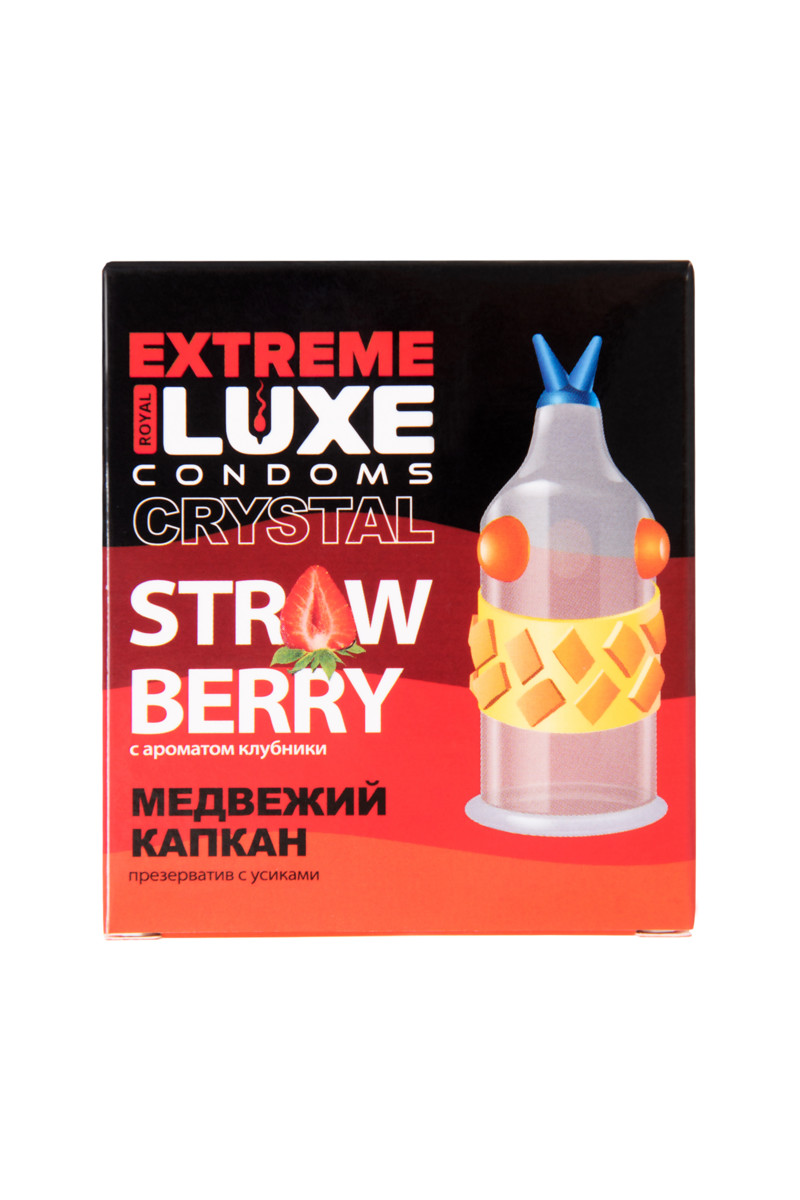 Презервативы Luxe Crystal Extreme "Медвежий капкан", с ароматом клубники, 1 шт, арт. 11.277