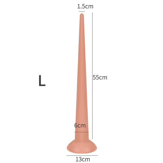 Анальный стимулятор, экстра длины (64 см), телесный, размер L, арт. 21.903