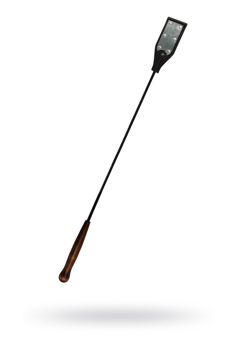 Стек Sitabella с кожаной шлёпалкой и деревянной ручкой, чёрно-серебристый, арт. 65.59
