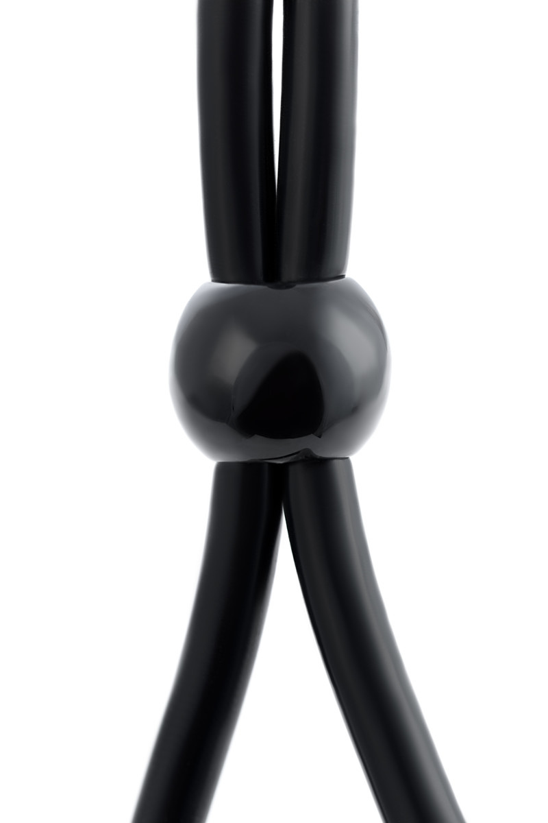 Лассо на пенис A-Toys "Riat" с двумя бусинами, чёрное, арт. 27.537
