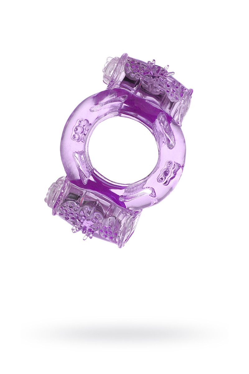 Кольцо с двойной вибрацией, фиолетовое, арт. 27.157