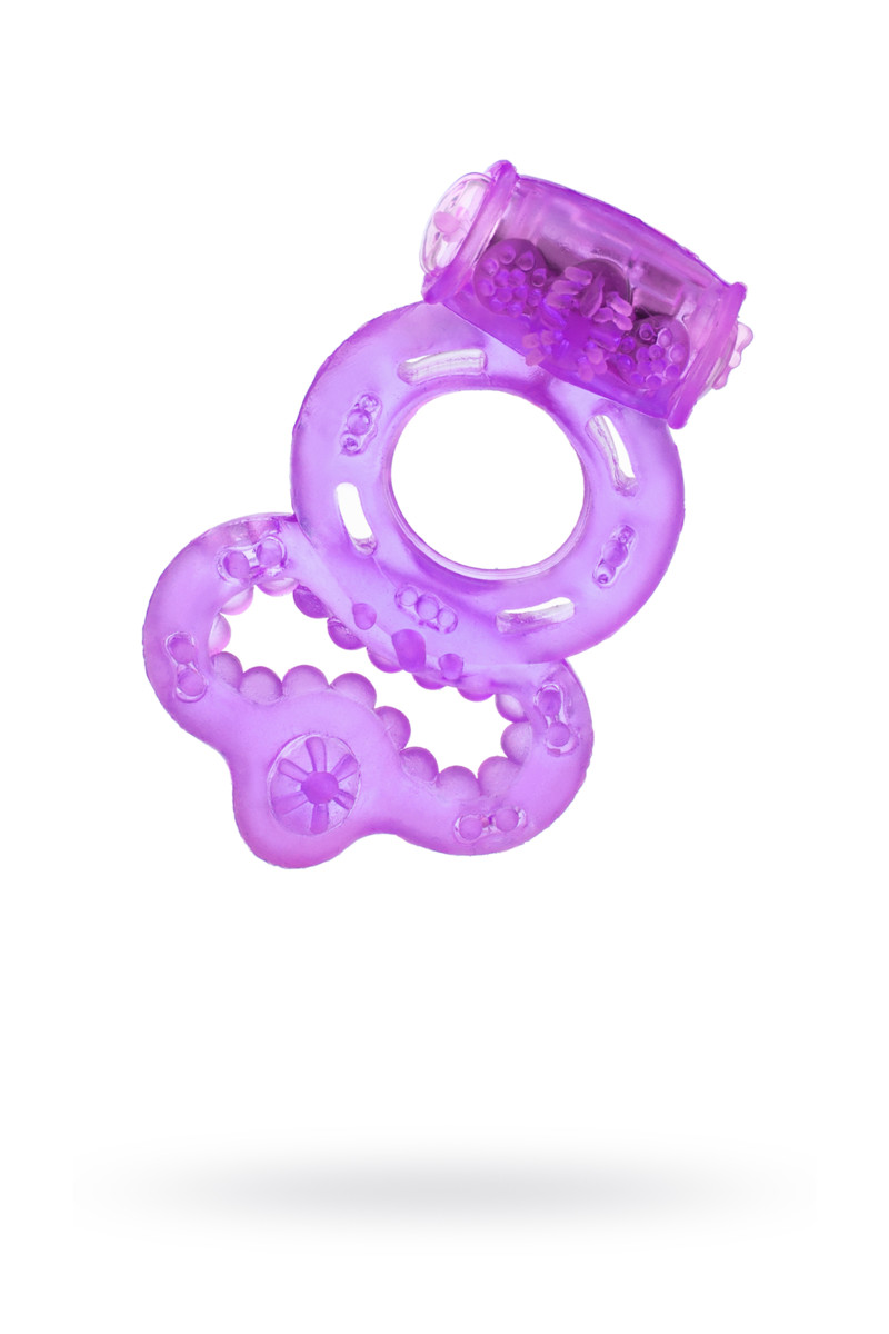 Виброкольцо с подхватом мошонки, фиолетовое, арт. 27.253