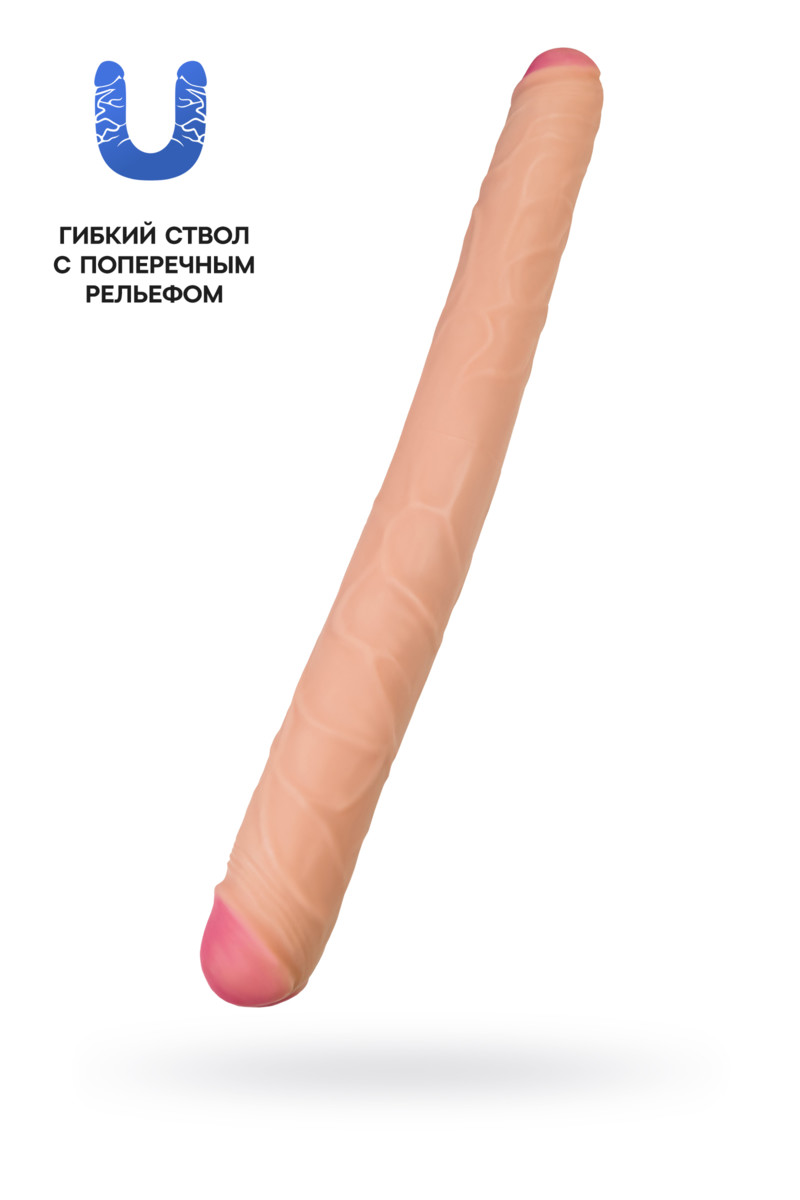 Двусторонний фаллос Real Stick Brutal "Castor", телесный, арт. 30.255