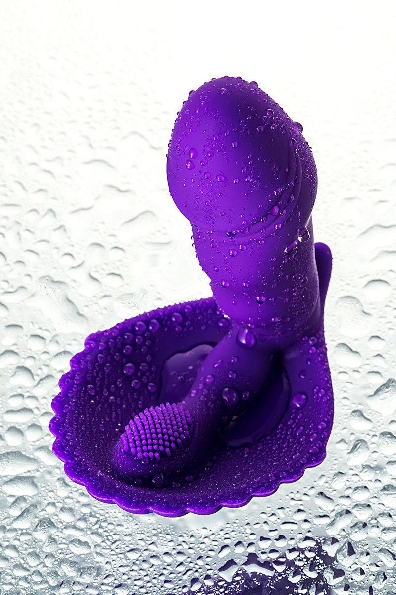 Вибратор со стимулятором клитора A-Toys, фиолетовый, арт. 25.527